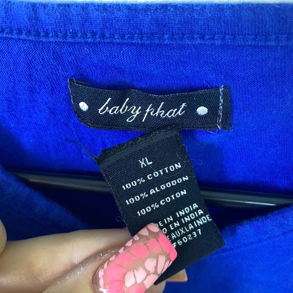 Baby Phat Royal Blue Floral Bodysuit - Picture 4 of 4